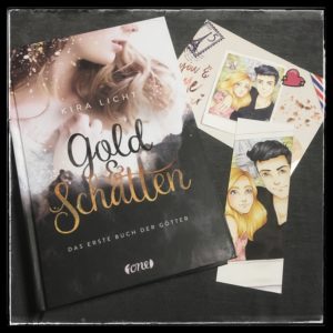 Coverfoto, Lesezeichen und Postkarte von Gold und Schatten